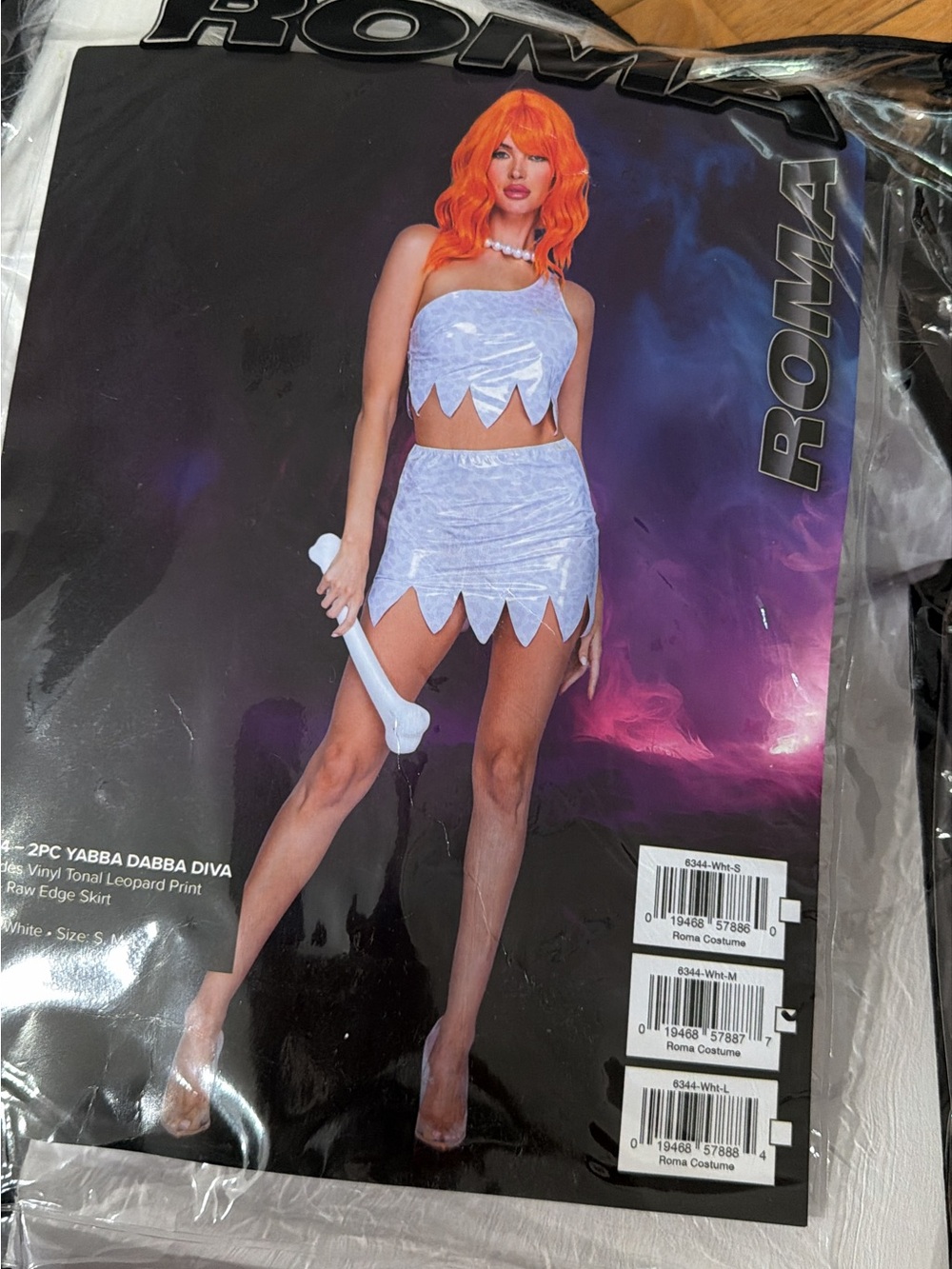 Roma White Two-Piece 'Yabba Dabba Diva' Bandeau Top & Mini Skirt Set